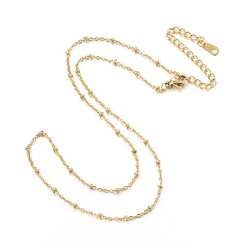 Vacuum Plating 304 Stainless Steel Necklaces, Lead and Cadmium free, Cable Chain Necklaces, Golden, 16.14 inch(41cm)