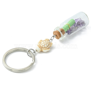 Wishing Bottle Glass Pendant Keychains(KEYC-JKC00498)-4