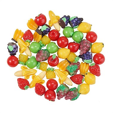 Mixed Color Fruit Resin Beads