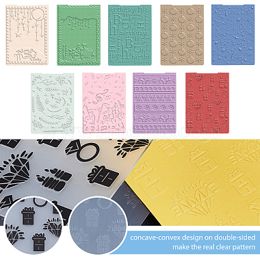 9Pcs 9 Patterns Plastic Fondant Stencil(DIY-GL0001-54)-3