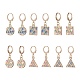 6 Pairs 6 Styles Square & Triangle & Flat Round Alloy Enamel Dangle Leverback Earrings(EJEW-JE05239)-1