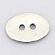 2-Hole Flat Oval 201 Stainless Steel Sewing Buttons for Bracelet Making(STAS-E065-01)-2