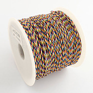 Braided Nylon Cord for Chinese Knot Making, Colorful, 1.5mm, about 109.36 yards(100m)/roll(NWIR-S004-03)