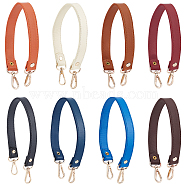 8Pcs 8 Colors PU Leather Bag Strap, with Alloy Swivel Clasps, Flat, Bag Replacement Accessories, Mixed Color, 37x1.85x0.3cm, 1pc/color(DIY-FH0004-80)
