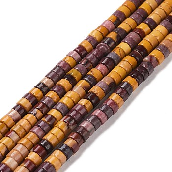 Natural Mookaite Beads Strands, Heishi Beads, Flat Round/Disc, 4x2mm, Hole: 1mm, about 165~170pcs/strand, 15.28''(38.8cm)