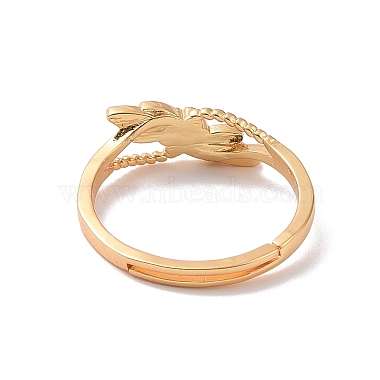 Brass Flower of Life Adjustable Ring for Women(RJEW-P034-02G)-3