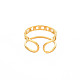 Ионное покрытие (ip) 304 кольцо из нержавеющей стали в форме цепочки с открытой манжетой для женщин(RJEW-S405-203G)-2