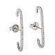 Brass with Crystal Rhinestone Stud Earrings(EJEW-D252-01P)-1