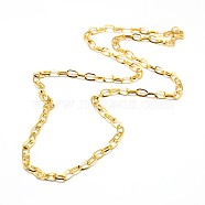 304 Stainless Steel Cable Chain Necklace Making, with Lobster Claw Clasps, Golden, 19 inch~20 inch(48.3~50.8cm), 4mm(STAS-A028-N091G)