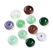 Natural Myanmar Jade/Burmese Jade Charms, Dyed, Donut/Pi Disc Charms, 12~15x3.5~5mm, Hole: 2mm(G-O042-01A)