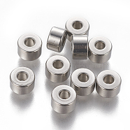 304 Stainless Steel Spacer Beads, Column, Stainless Steel Color, 6x4mm, Hole: 2.5mm(STAS-L233-067P)