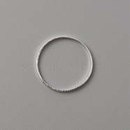 Brass Linking Rings, Round Ring, Silver, 14x0.5mm, Inner Diameter: 13mm(KK-WH0047-59C-S)