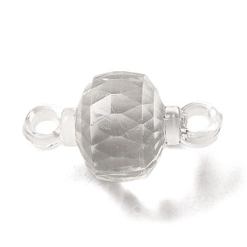 Transparent Acrylic Connector Charms, Faceted Rondelle Links, Clear, 25x14mm, Hole: 3mm, about 303pcs/500g