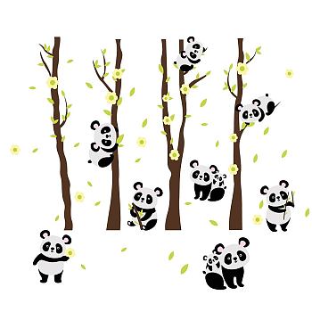 PVC Wall Stickers, Wall Decoration, Panda Pattern, 390x900mm, 2pcs/set