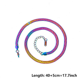 5MM Unisex 304 Stainless Steel Snake Chains Necklaces