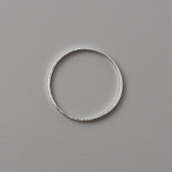 Brass Linking Rings, Round Ring, Silver, 14x0.5mm, Inner Diameter: 13mm