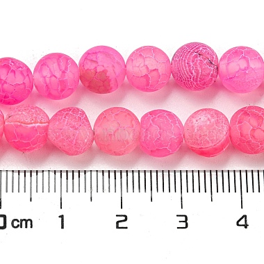 Chapelets de perle en agate naturelle patinée(G-G589-8mm-10)-2
