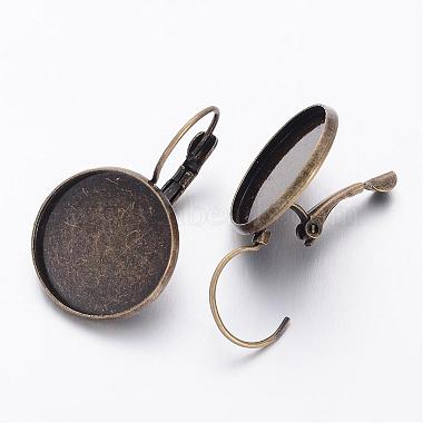 Brass Leverback Earring Findings(KK-G035-AB)-2