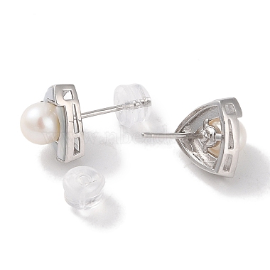 boucles d'oreilles à tige en argent sterling anti-ternissement(EJEW-C087-07B-P)-2