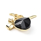 Real 18K Gold Plated Rack Plating Brass Micro Pave Clear Cubic Zirconia Pendants(KK-C015-15G-03)-2