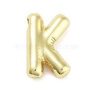 Rack Plating Brass Pendants, Long-Lasting Plated, Real 18K Gold Plated, Letter K, 20.5x13x5.5mm, hole: 2.5mm(KK-C055-01K-G)