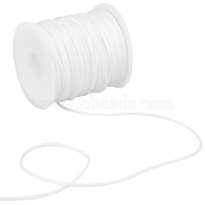 1 Roll Nylon Thread, Rattail Satin Cord, Round, White, 1.5mm, about 49.21 yards(45m)/roll(NWIR-SC0001-12)