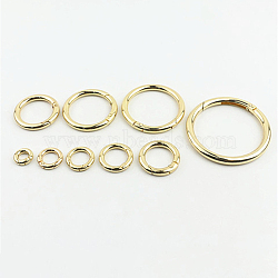 Alloy Spring Gate Rings, for Handbag Ornaments Decoration, Ring, Light Gold, 34.6x4.8mm, Hole: 25mm(PURS-PW0001-414E-LG)