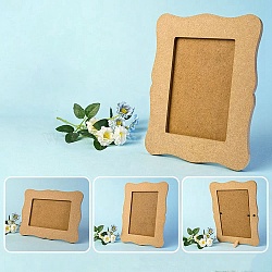 Unfinished Wood Photo Frame, for DIY Glass Mosaic Tiles Crafts, Rectangle, 175x135mm(PW-WG81612-01)