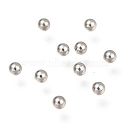 Non-Tarnish 201 Stainless Steel Beads, No Hole/Undrilled, Solid Round, Stainless Steel Color, 2.5mm(STAS-H139-03M-P)