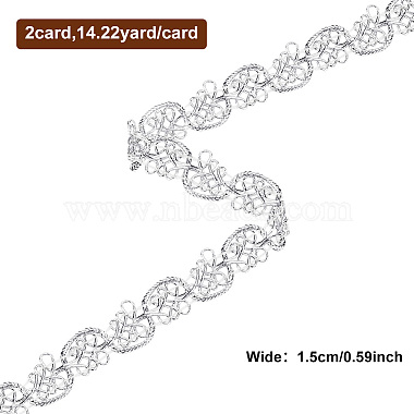 13m de bordure en dentelle de polyester filigrane(OCOR-WH0082-71B)-2