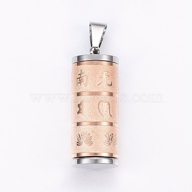 304 Stainless Steel Textured Pendants(STAS-O103-01)-2