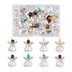 Fashewelry 16piezas 8 estilos colgantes acrílicos de color ab de piedras preciosas mixtas naturales y sintéticas(G-FW0001-37)-1