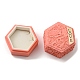 Boîtes de rangement pour colliers et pendentifs en plastique hexagonal gaufré(CON-P020-B02)-3