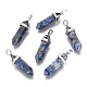 Natural Blue Spot Jasper Double Terminated Pointed Pendants(G-F295-04C)-1