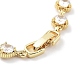 Valentine's Day Rack Plating Brass Cubic Zirconia Heart Link Chain Bracelets for Women(BJEW-D032-03G-02)-3