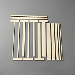 Wood Book Binding Spacer Tools, Cutting Guide, T-shaped & Straight Ruler, Lemon Chiffon, 251x4.5~60x3~3.5mm, 14pcs/set(AJEW-WH0332-72)