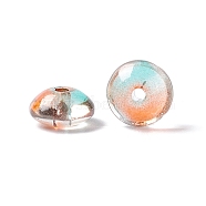 Transparent Glass Beads, Abacus/Disc, Orange, 8.5x4.5mm, Hole: 1.6mm(GLAA-F117-02E)