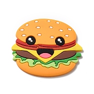 PVC Cabochons, Imitation Food, Hamburger, Orange, 38x44x4mm(KY-F018-08)