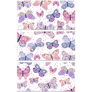 3 Sheets 3 Styles PVC Waterproof Decorative Stickers, Self Adhesive Decals for Furniture Decoration, Butterfly, 300x150mm, 1 sheet/style(DIY-WH0404-023)