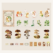 50Pcs 25 Styles Autumn Theme Paper Sticker, Self-adhesive Decals for DIY Scrapbooking, Squirrel, Packing: 153x90x2mm, 2pcs/style(PW-WG14759-01)