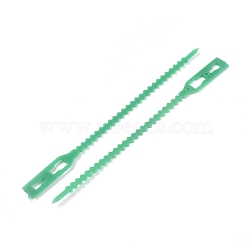Plastic Reusable Multi-Purpose Cable Ties, Gear Tie Wraps, Soft Twist Ties, Medium Sea Green, 132x4~9x1~1.5mm, Hole: 8x3.5mm & 10x5mm, 100pcs/bag(TOOL-WH0021-33A)