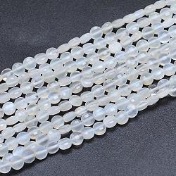 Natural White Moonstone Beads Strands, Faceted, Flat Round, 4x2.5mm, Hole: 0.8mm, about 93pcs/strand, 15.15 inch(38.5cm)(G-E530-07P)