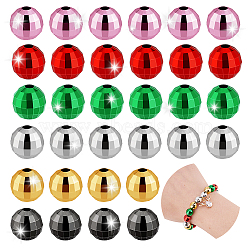 60Pcs 6 Colors Opaque Acrylic Beads, Round, Mixed Color, 10mm, Hole: 2.5mm, 10pcs/color(PACR-GA0001-01A)