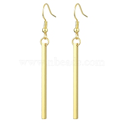 Brass Earrings for Women, Rectangle, Dangle Earrings, Golden, 2.38x0.20 inch(60.5x5mm)(EJEW-JE05927)