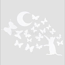 Custom Acrylic Wall Stickers, for Home Living Room Bedroom Decoration, Butterfly, 400x350mm(DIY-WH0249-062)