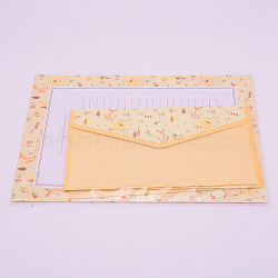 Paper Envelopes & Letter Papers, Floral Pattern, Rectangle, PeachPuff, 8.7~21x14.3~16.5x0.01~0.03cm, 9pcs/set(DIY-WH0204-24G)