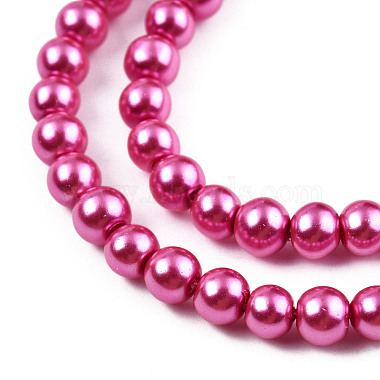 Baking Painted Pearlized Glass Pearl Round Bead Strands(X-HY-Q003-6mm-10)-2