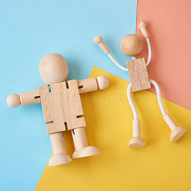 Unfinished Blank Wooden Robot Toys(AJEW-TA0001-03)-3