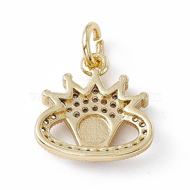 Rack Plating Brass Enamel Cubic Zirconia Charms(KK-M236-02G)-3