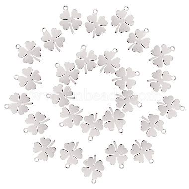 Stainless Steel Color Clover 304 Stainless Steel Charms